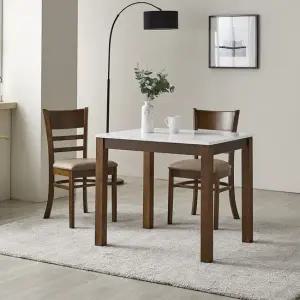 [CJ 단독 10 추가쿠폰] 리빙 하이그로시 2인용 식탁+의자2 DF919600