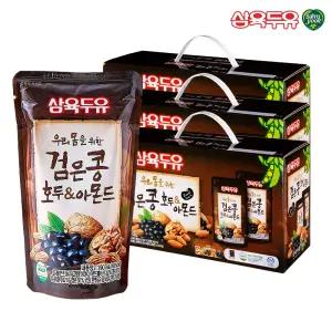 삼육두유 검은콩 호두&아몬드 두유 파우치 190ml 45팩 (15팩x3)