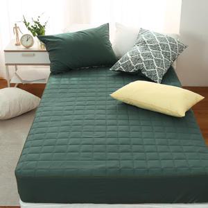 타히티 순면 누빔 매트리스 커버 광목30수 뉴트럴 인테리어 그린 S SS Q 4면