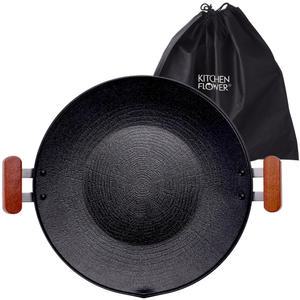 키친플라워 쿠킨 IH 인덕션 우드 그리들, 35cm, 1개 + 전용가방, 1개