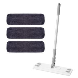 에이클린 중형(40cm)그레이 청소밀대걸레+회색루프물걸레패드3장