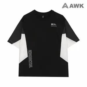 [보리보리/에어워크 주니어]저지패치 배색 반팔 티셔츠