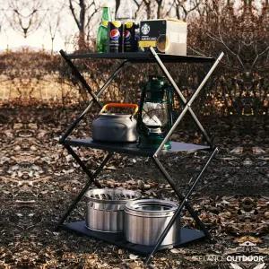 라드 알루미늄 캠핑3단 폴딩 선반 쉘프 라이프란스 아웃도어