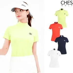 [하프클럽/체스]체스 쿨냉감 여성골프 탑브라 반팔티셔츠