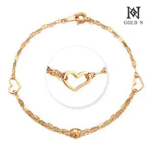 14K 더블하트링 두줄 팔찌 RG