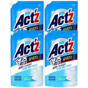 피죤 액츠 세탁세제 퍼펙트 실내건조 일반드럼겸용 1.5l 리필 x 4개