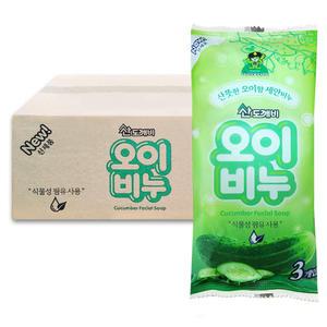 산도깨비 오이 비누 90g 3개입 x 30개(90개) 세수 화장 미용 세안 마사지 비누