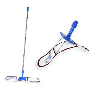 제이오마켓 왁스맙 2단 스텐봉 왁스걸레/바닥 먼지 마포 마대 리스킹 밀대 걸레 세트