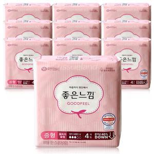 좋은느낌 오리지널 울트라슬림 날개 중형 4개입x10개 휴대용 자판기용 생리대