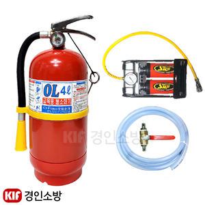 (국산) 교육용 물소화기세트 4L 발펌프 주입기 실습용 교육용(수도물주입후 발펌프로공기주입)(볼밸브+물