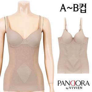 [비비안 판도라]누디 소프트 풀컵몰드 보정쉐이퍼 치마올인원1종(PBT3737)75A-90B