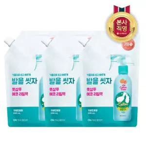 온더바디 코튼풋 발을씻자 풋샴푸 리필 자몽 500ml x 3개