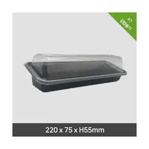 K1 김밥용기 김밥1줄 초밥용기 PET 검정 1000개 세트