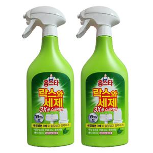 홈스타 락스와세제 3x 폼 스프레이 후레쉬향 750ml x 2