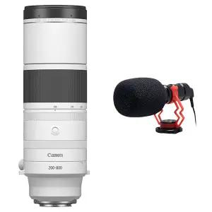 (컴온탑) 캐논 정품 RF 200-800mm F6.3-9 IS USM 렌즈 + 포토리뷰 카메라 마이크