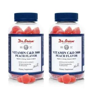 닥터브라이언 비타민C&D 3000mg 복숭아맛 100구미, 2개