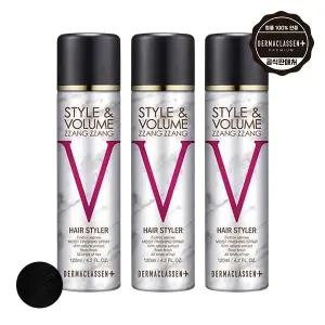 더마클라센 스타일앤 볼륨짱짱 흑채 스프레이 블랙 120ml x3