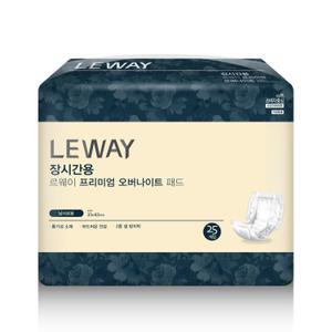 르웨이 오버나이트 패드 25매x4팩 프리미엄 장시간용 야간용 속기저귀