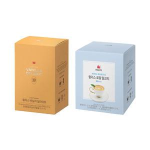 할리스 바닐라 딜라이트, 30개입, 1개 + 로얄 밀크티, 20개입, 1개