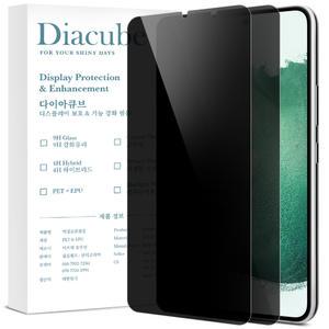 다이아큐브 갤럭시 S22 9H 슬림강화유리 사생활보호 저지문 초음파 지문인식지원 액정보호필름, 2매 간편부착