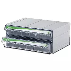 투명 플라스틱서랍장 2단 와이드 정리함 W27D552