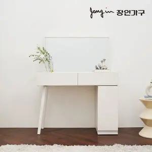 [장인가구] 오스틴 사각 거울 원목 콘솔 하부 수납 화장대 (스툴 미포함)