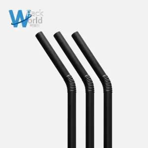 빨대 자바라 스트로우 블랙 7x25cm 벌크 10000개