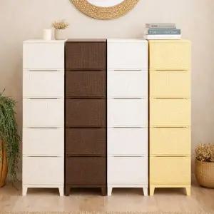 가든 라탄 틈새 슬림 플라스틱 서랍장 2단 3단 4단 5단 6단 7단 8단