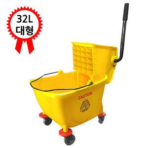 대형 대걸레 짤순이 32L 마대 밀대 마포 걸레 탈수기 밀걸레 짜는 기계 카트