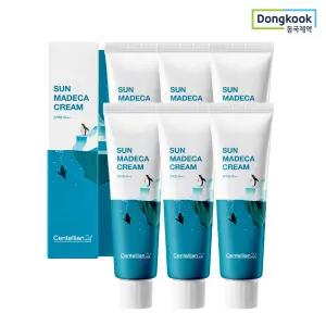 선 마데카 크림 50ml 6개 쿨링자외선차단 선크림 속보습 진정 아이스테카