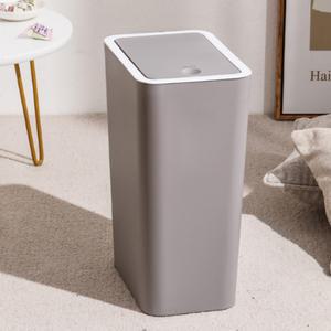 투톤 사각 원터치 휴지통 8리터 12리터 인테리어 사무실 오픈형 쓰레기통