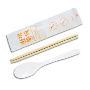 사자팩 일회용 테이크아웃 개별포장 한끼뚝딱 OPP 200 수저세트 숟가락 젓가락 1박스 500개