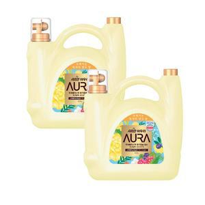 [샤프란] 아우라 미드나잇골드 5.5L 2개 섬유유연제 대용량