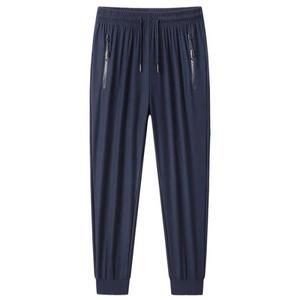 남성용 아이스 실크 스？？팬츠고탄성 체육관 조거 건조 바지플러스 사이즈7XL여름