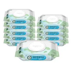 깨끗한나라 생분해 물티슈 에코 캡 70매X10개