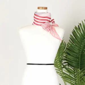 [하프클럽/샵앤]스트라이프 간절기 국산 고급 스카프 DRN-WSC-0289-코랄