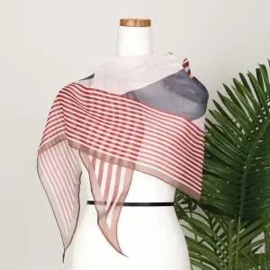 [하프클럽/샵앤]스트라이프 간절기 국산 고급 스카프 DRN-WSC-0289-모카