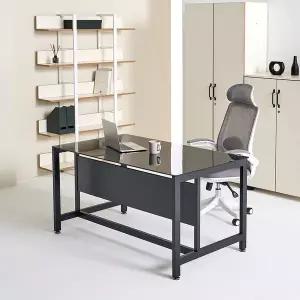 [티에스퍼니처] TS-03 강화유리 가림막 철재책상 데스크책상 1800x800