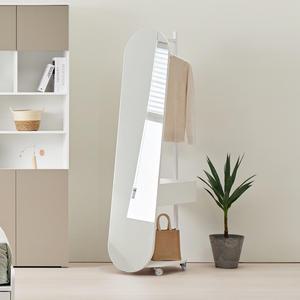 원마인드 스마트 전신거울 행거 이동형 회전 원형 수납