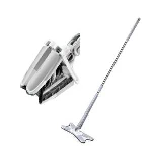 밀대 걸레 + 초극세사 패드 3개 + 긴 막대 욕실 청소솔 증정/걸레봉/거실밀대/회전걸레밀대/걸레대/방청소