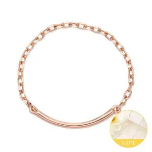 [비앤비골드] (4월베스트) 14K 심플 스틱 열송이 체인실반지 SRS37425