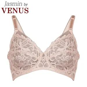 비너스 자스민 와이어 홑겹 여성 시스루 레이스 브라 1267