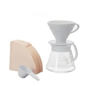 KM 하리오 V60 세라믹 드립퍼 02 세트 화이트