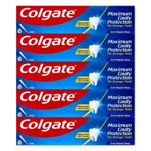 콜게이트 그레이트 레귤러 플레이버 불소치약 250g X 5개