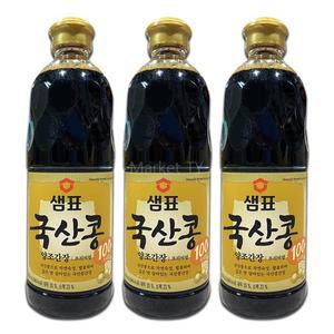 샘표 국산콩 간장 프리미엄 860ml x 3개
