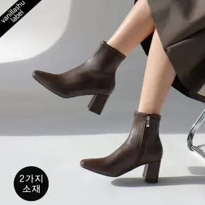 [바닐라슈][자체제작] 바닐라슈 더벨류 라인 베이직 몰드창 앵클부츠(7cm)