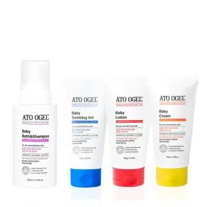 아토오겔 유아 바디워시  샴푸, 신생아 수딩젤, 아기로션, 베이비 크림 출산선물 4종세트 신생아실 실사용