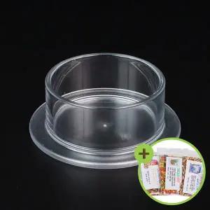 [하프클럽/올펫몰]2GR 아크릴 원형 급식기 앵무새 햄스터 소동물 모이통