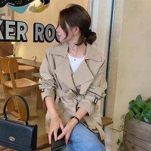 [디작소][SALE] 여성 코넬드 봄봄 더블 숏 트렌치코트 자켓