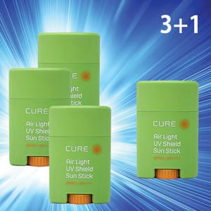 김정문알로에 큐어 에어라이트 선스틱 4개 썬스틱 자외선 차단 여성 여행 캠핑 수영 골프 캐디 준비물